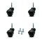 Service Caster 2 Inch Flat Black Hooded Grip Neck Ball Casters, 4PK SCC-GN01S20-POS-FB-516-4 - alternate 1